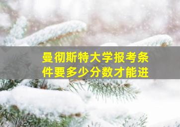 曼彻斯特大学报考条件要多少分数才能进