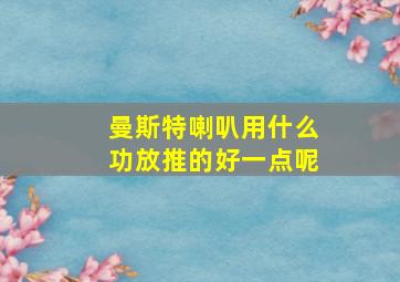 曼斯特喇叭用什么功放推的好一点呢