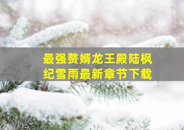 最强赘婿龙王殿陆枫纪雪雨最新章节下载