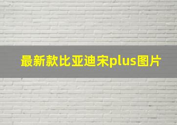 最新款比亚迪宋plus图片