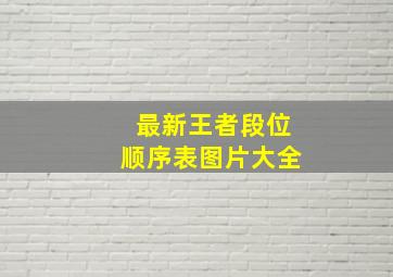 最新王者段位顺序表图片大全