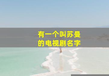 有一个叫苏曼的电视剧名字