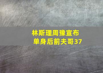 林斯理周豫宣布单身后前夫哥37