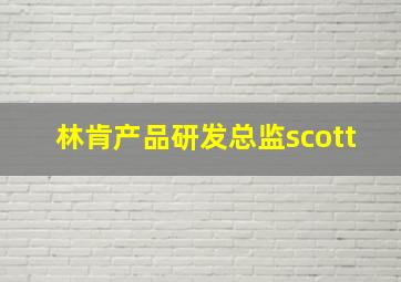 林肯产品研发总监scott