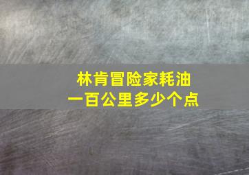 林肯冒险家耗油一百公里多少个点