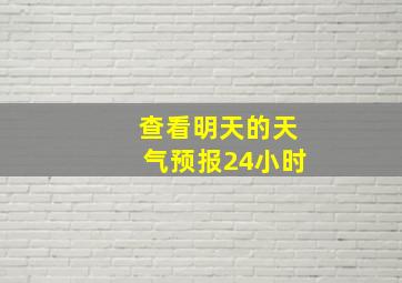 查看明天的天气预报24小时