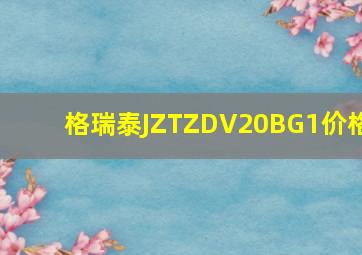 格瑞泰JZTZDV20BG1价格