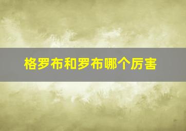 格罗布和罗布哪个厉害