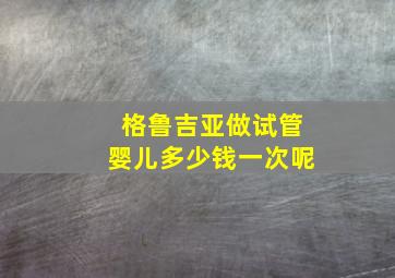 格鲁吉亚做试管婴儿多少钱一次呢