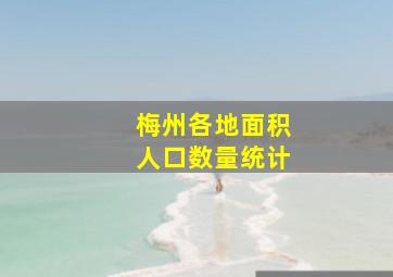 梅州各地面积人口数量统计