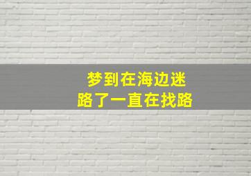 梦到在海边迷路了一直在找路