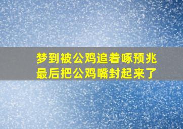 梦到被公鸡追着啄预兆最后把公鸡嘴封起来了