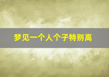 梦见一个人个子特别高