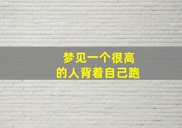 梦见一个很高的人背着自己跑