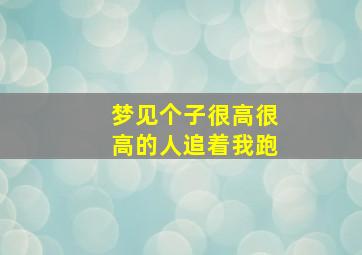 梦见个子很高很高的人追着我跑