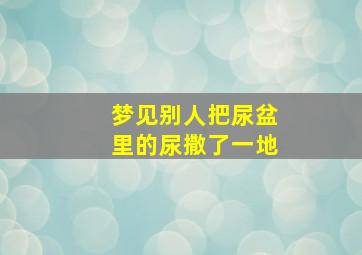 梦见别人把尿盆里的尿撒了一地