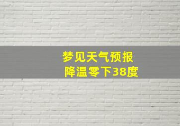 梦见天气预报降温零下38度