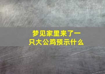 梦见家里来了一只大公鸡预示什么