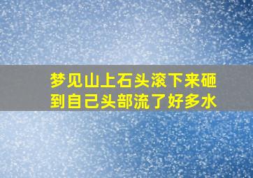 梦见山上石头滚下来砸到自己头部流了好多水