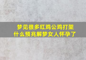 梦见很多红鸡公鸡打架什么预兆解梦女人怀孕了