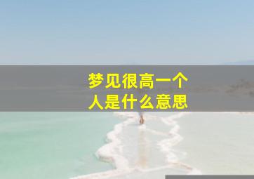 梦见很高一个人是什么意思