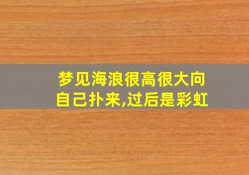 梦见海浪很高很大向自己扑来,过后是彩虹