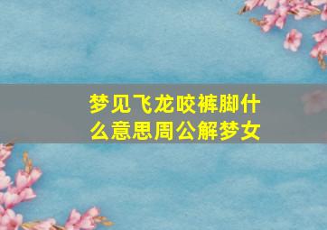 梦见飞龙咬裤脚什么意思周公解梦女