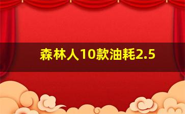 森林人10款油耗2.5