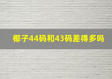 椰子44码和43码差得多吗