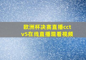 欧洲杯决赛直播cctv5在线直播观看视频