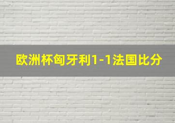 欧洲杯匈牙利1-1法国比分