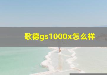 歌德gs1000x怎么样