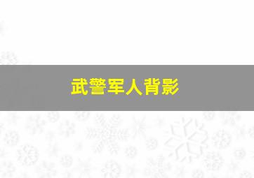 武警军人背影