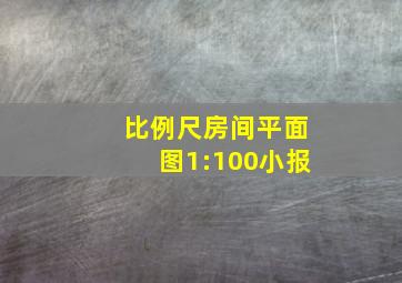 比例尺房间平面图1:100小报