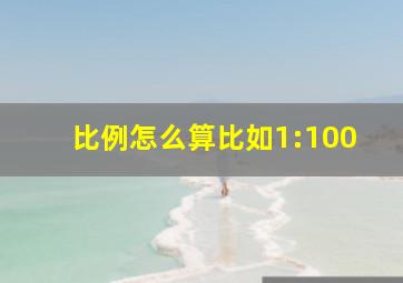 比例怎么算比如1:100