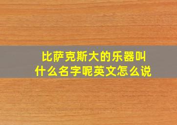 比萨克斯大的乐器叫什么名字呢英文怎么说