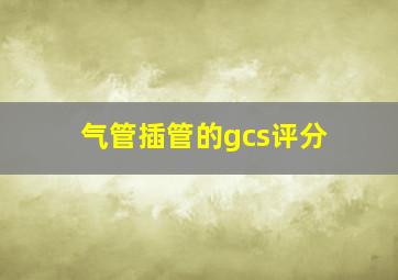 气管插管的gcs评分