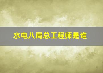 水电八局总工程师是谁