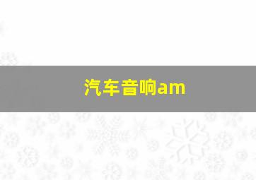 汽车音响am