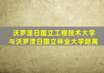 沃罗涅日国立工程技术大学与沃罗涅日国立林业大学距离