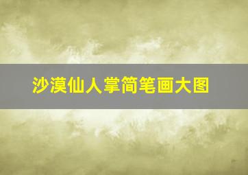 沙漠仙人掌简笔画大图