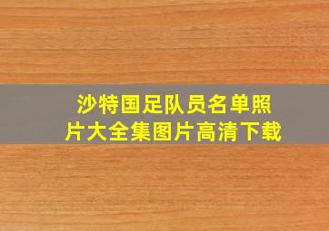 沙特国足队员名单照片大全集图片高清下载