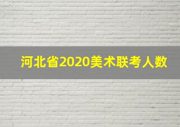 河北省2020美术联考人数