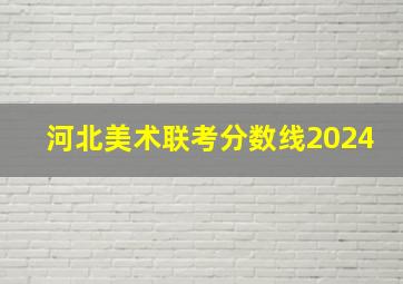 河北美术联考分数线2024