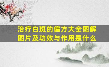 治疗白斑的偏方大全图解图片及功效与作用是什么