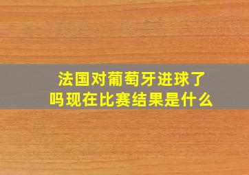 法国对葡萄牙进球了吗现在比赛结果是什么