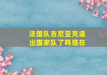 法国队吉尼亚克退出国家队了吗现在