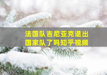 法国队吉尼亚克退出国家队了吗知乎视频