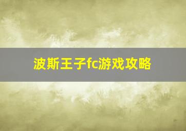 波斯王子fc游戏攻略