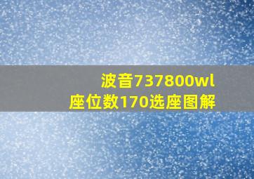 波音737800wl座位数170选座图解